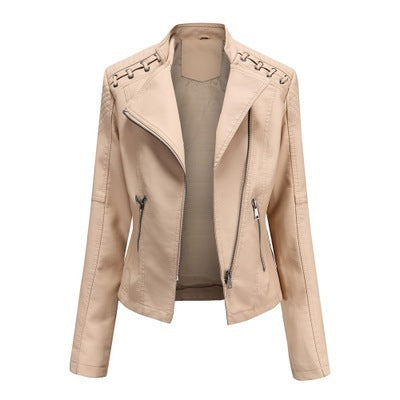 Women's Leather Jackets (Slim Leather Jackets Ladies Motorcycle Suits)
