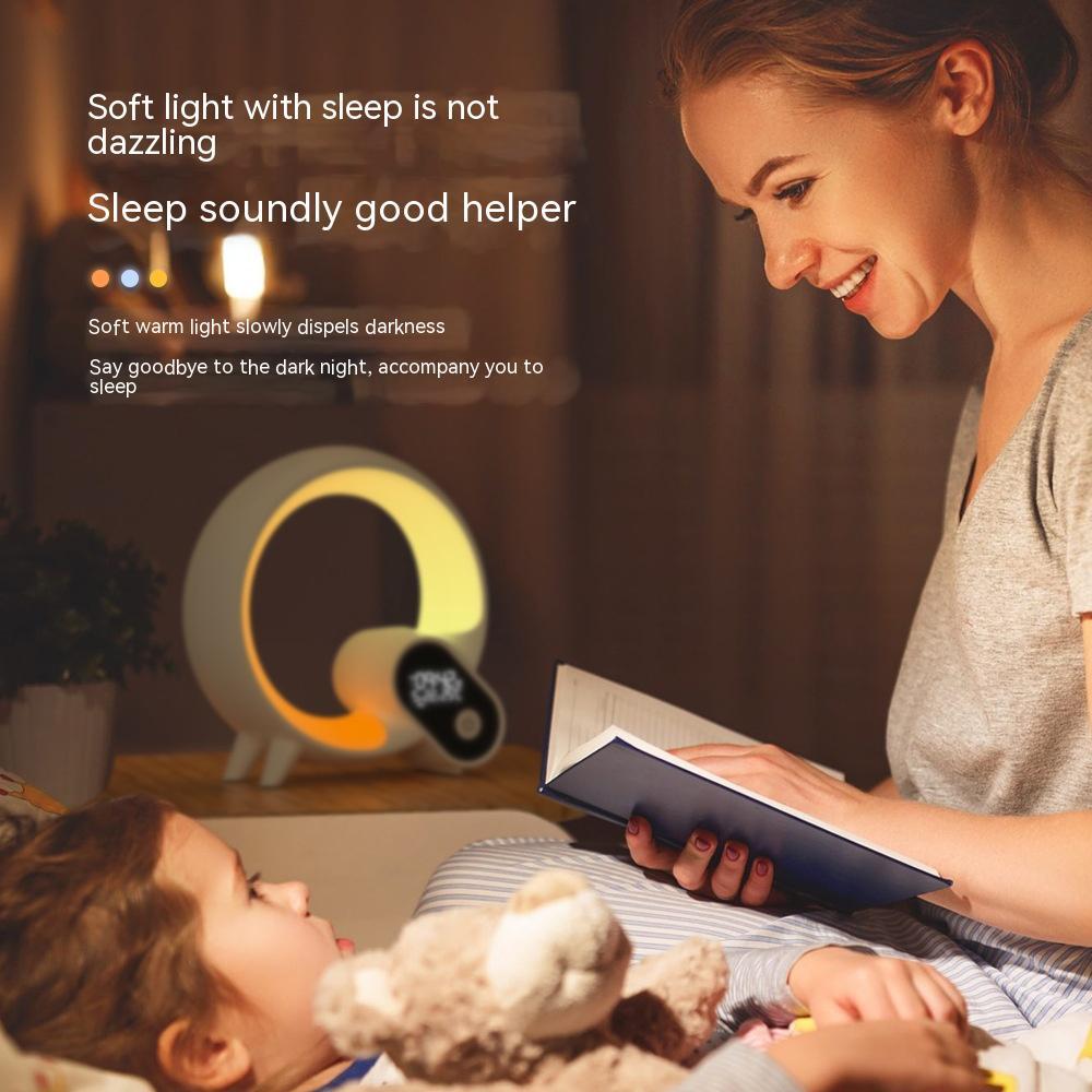 Creative Q Light Analog Sunrise Digital Display Alarm Clock Bluetooth Audio Intelligent Wake-up Light