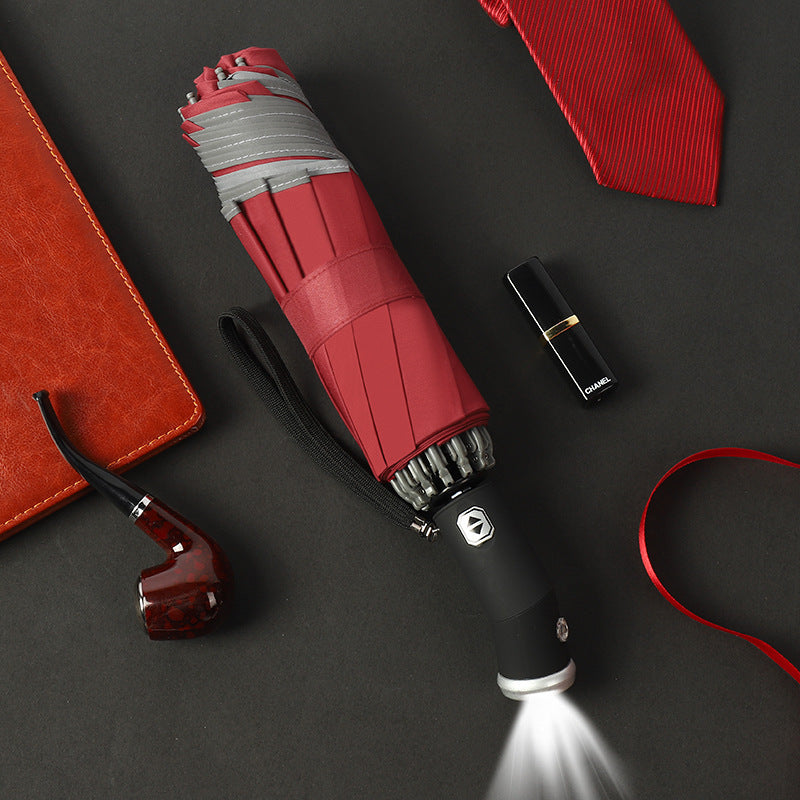 Ten-bone Automatic Reverse Folding Umbrella