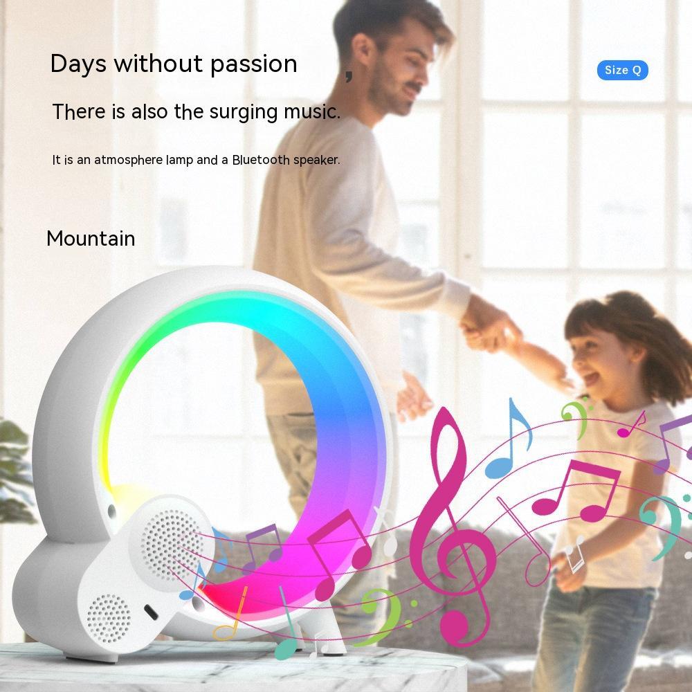 Creative Q Light Analog Sunrise Digital Display Alarm Clock Bluetooth Audio Intelligent Wake-up Light