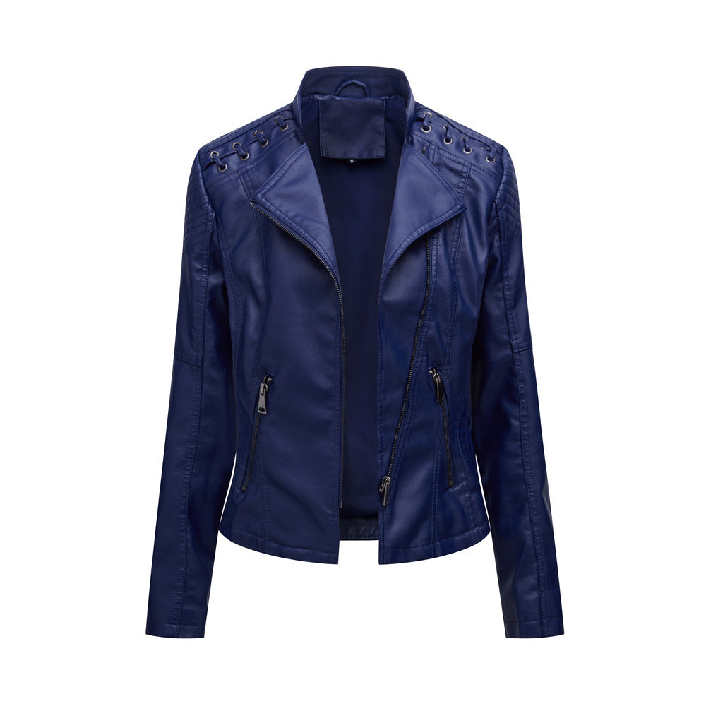 Women's Leather Jackets (Slim Leather Jackets Ladies Motorcycle Suits)