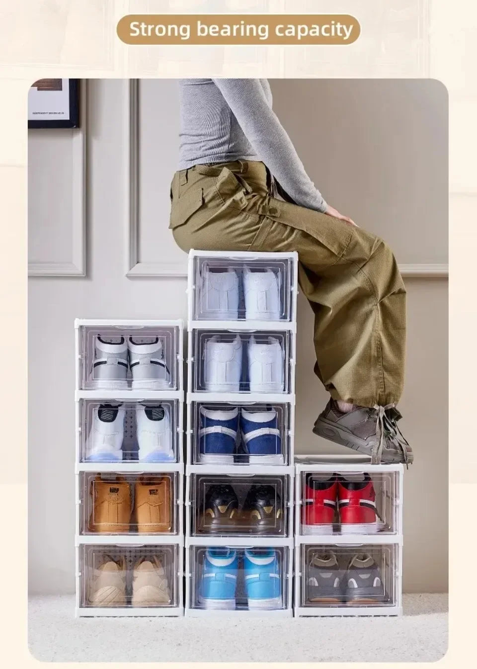 Foldable Shoe Racks Multi Layer Dustproof Storage Organizers Box