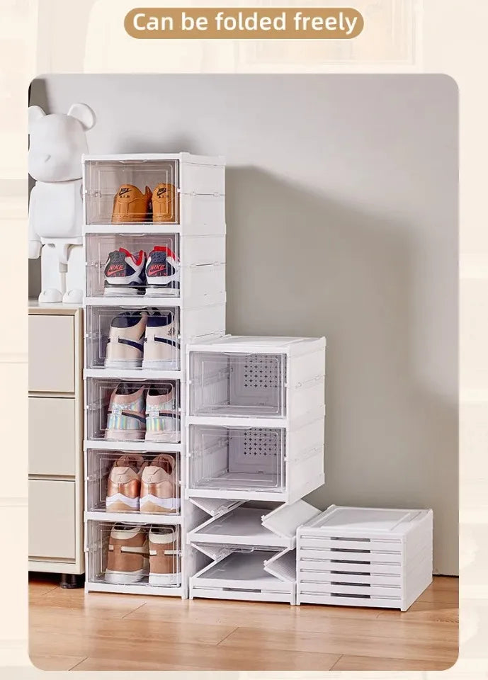 Foldable Shoe Racks Multi Layer Dustproof Storage Organizers Box
