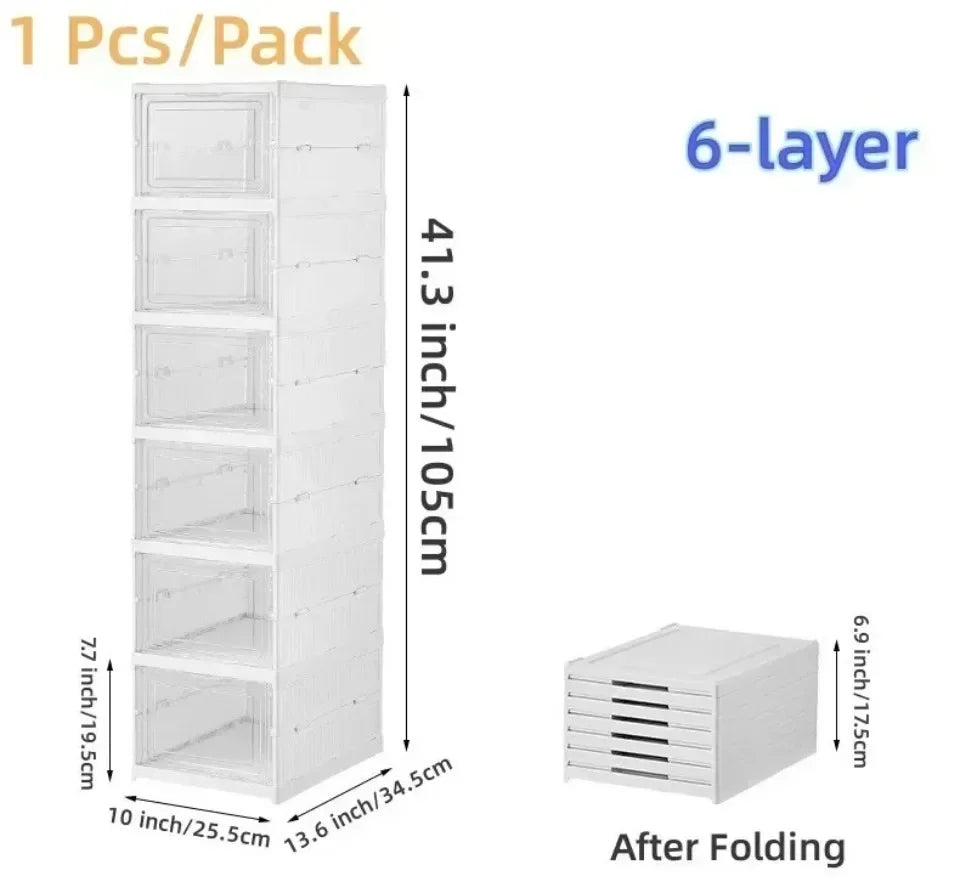 Foldable Shoe Racks Multi Layer Dustproof Storage Organizers Box