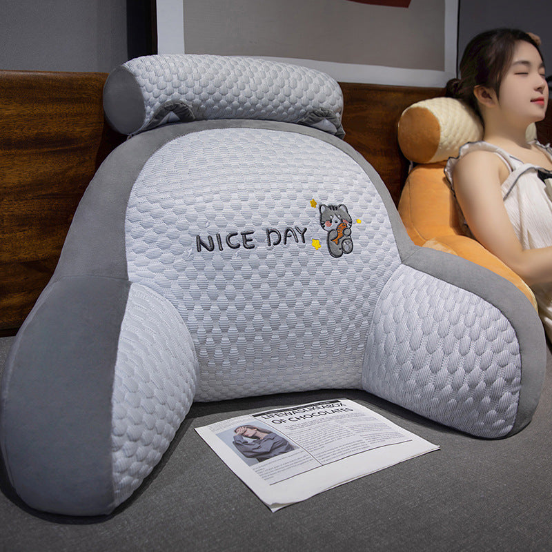 Bedside Cushion Soft Bag Waist Cushion