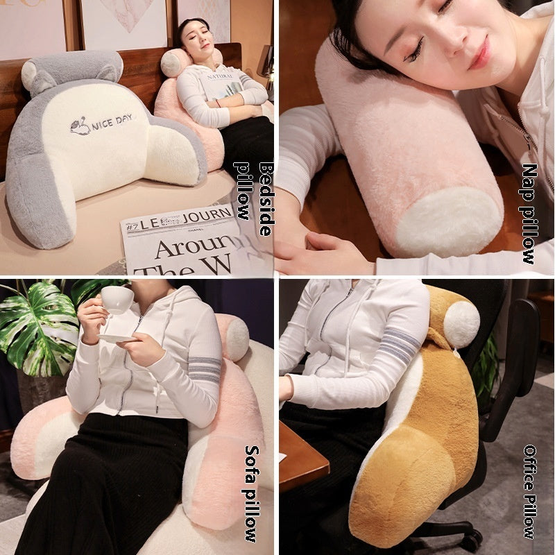 Bedside Cushion Soft Bag Waist Cushion