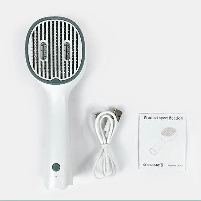 Give Your Pets the ultimate care with - Pets Hair Grooming Remover Brush with UVC Sterilization. Slicker Needle Comb Removes Tangled Self Cleaning Pet Supplies
