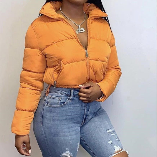 Stand-up collar warm casual down jacket