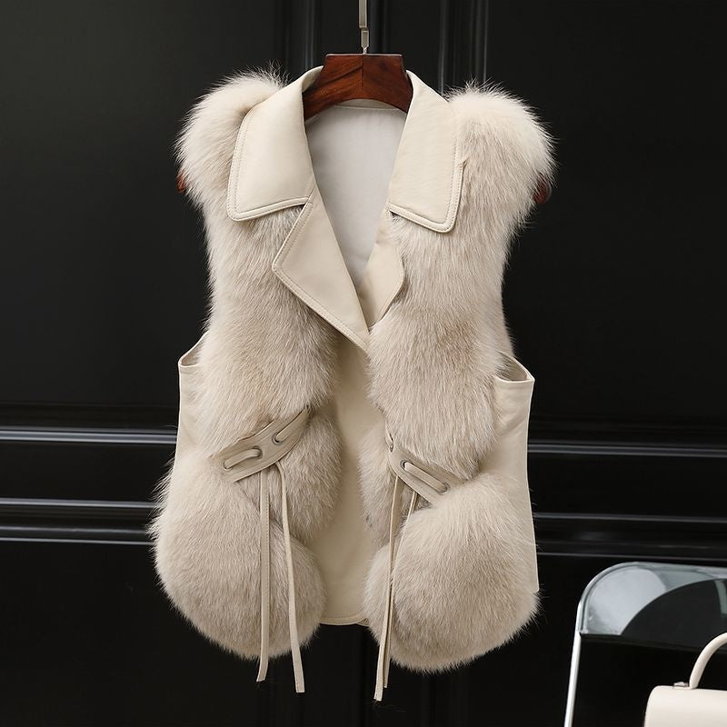 Fur Vest Short Coat Autumn And Winter New Patchwork Winter For Female
