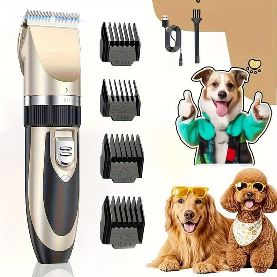 Professional Wireless Electric Pet Grooming Kit: Low-Noise Hair Trimmer – For Cats & Small-to-Medium Dogs, A Perfect Holiday Gif