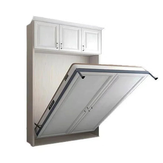 Customize Apartment Home Saving Furniture Wall Bed Wooden Folding Hidden Bed With Storage Cabinets